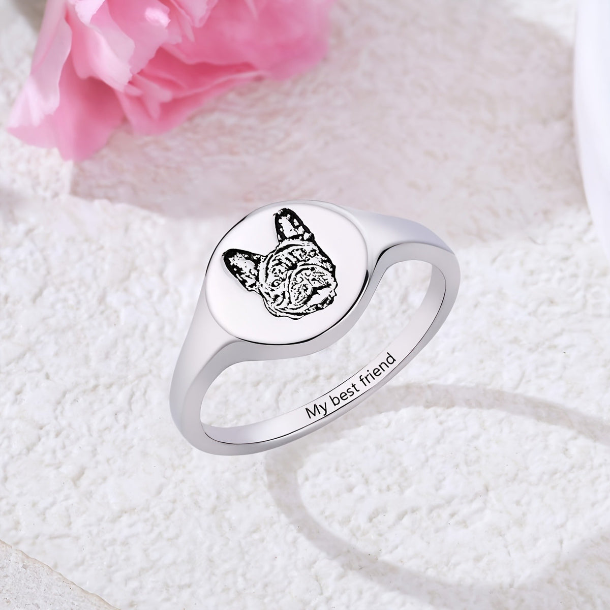 Custom Pet Photo Signet Ring