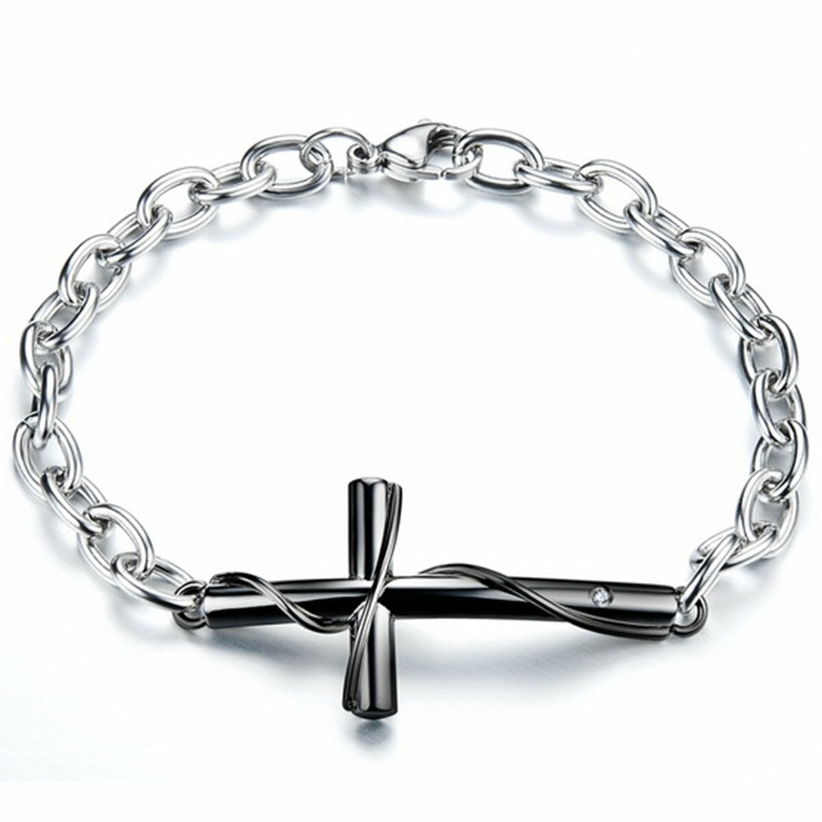 Sideways Cross Link Bracelet Set