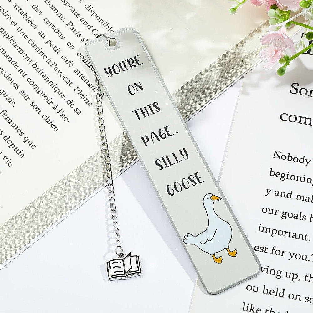 Silly Goose Metal Bookmark