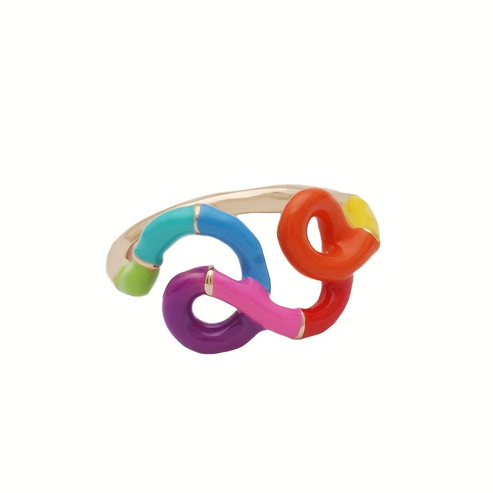 Colorful Twisted Loop Ring