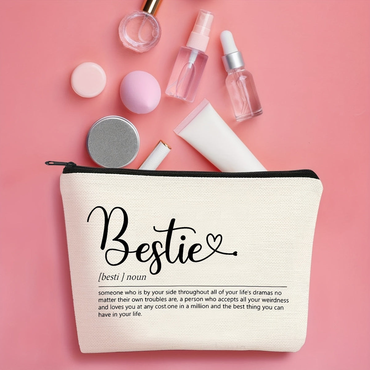 Bestie Definition Canvas Pouch