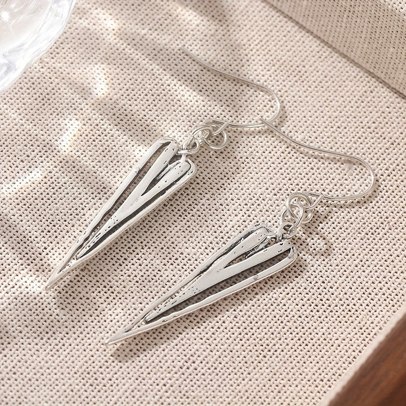 Elongated Split Drop Earrings