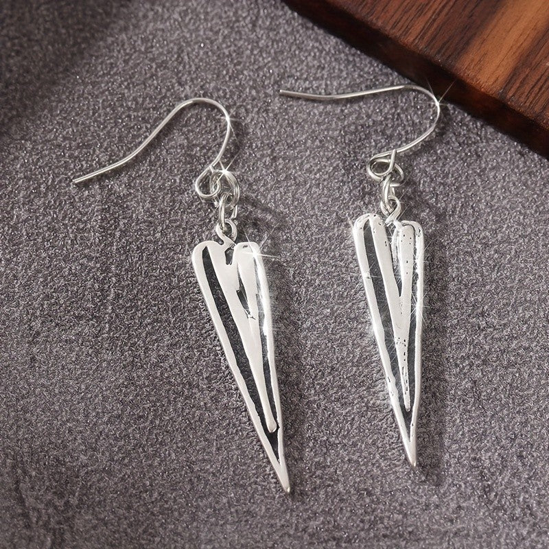 Elongated Split Drop Earrings