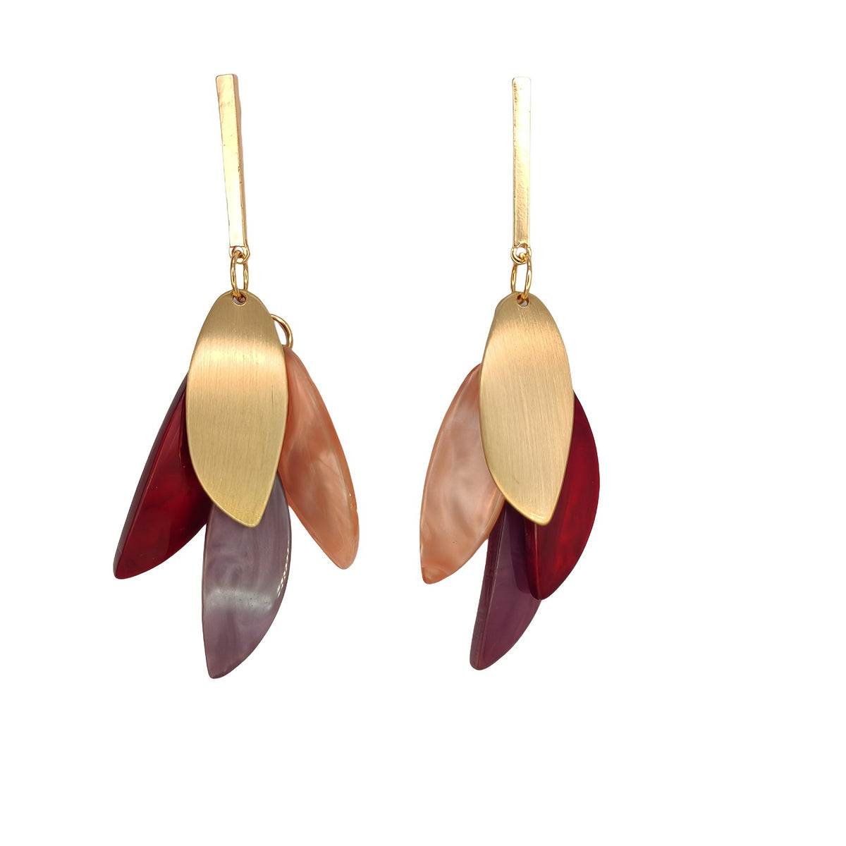 Colorful Leaf Drop Earrings