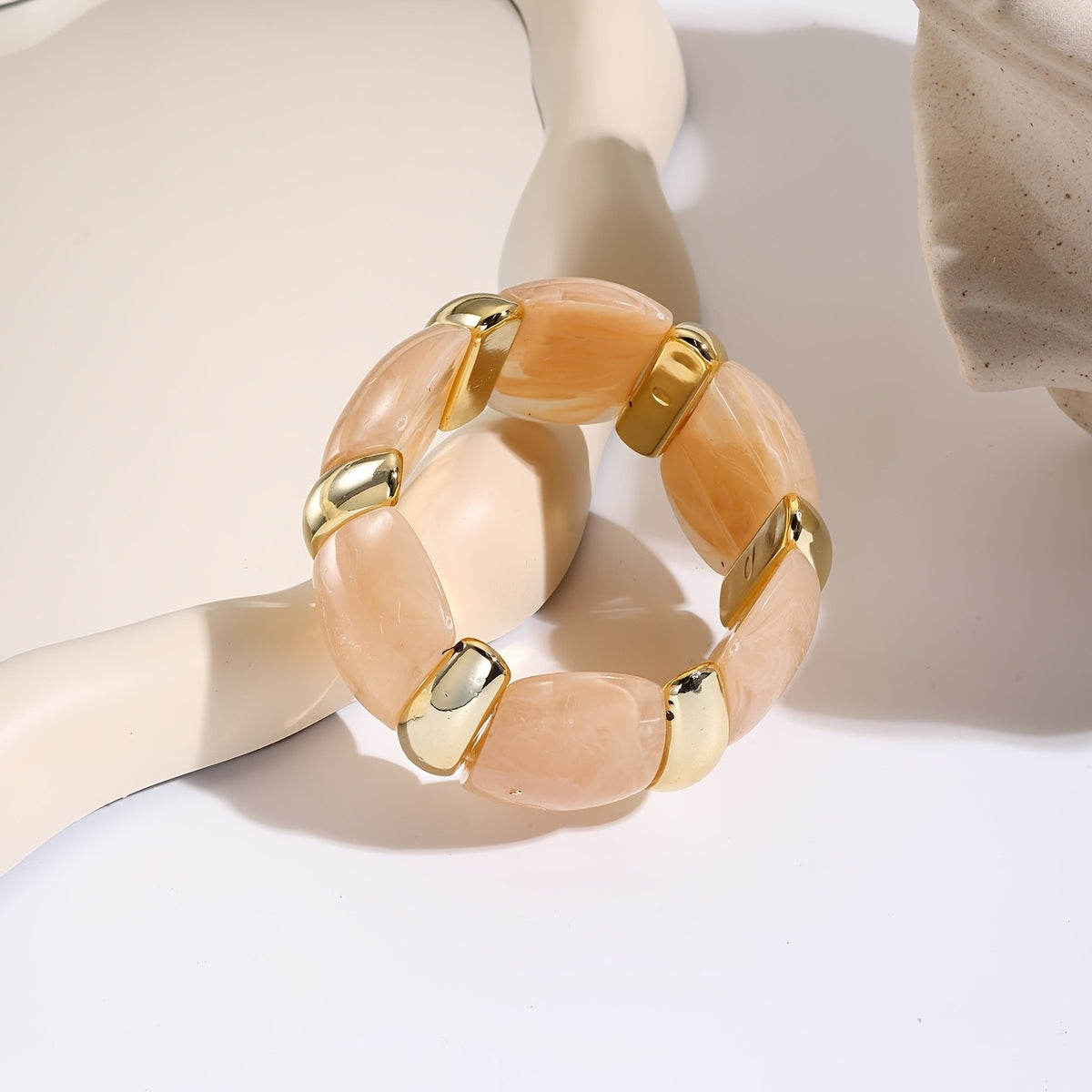 Marbled Acrylic Statement Bracelet