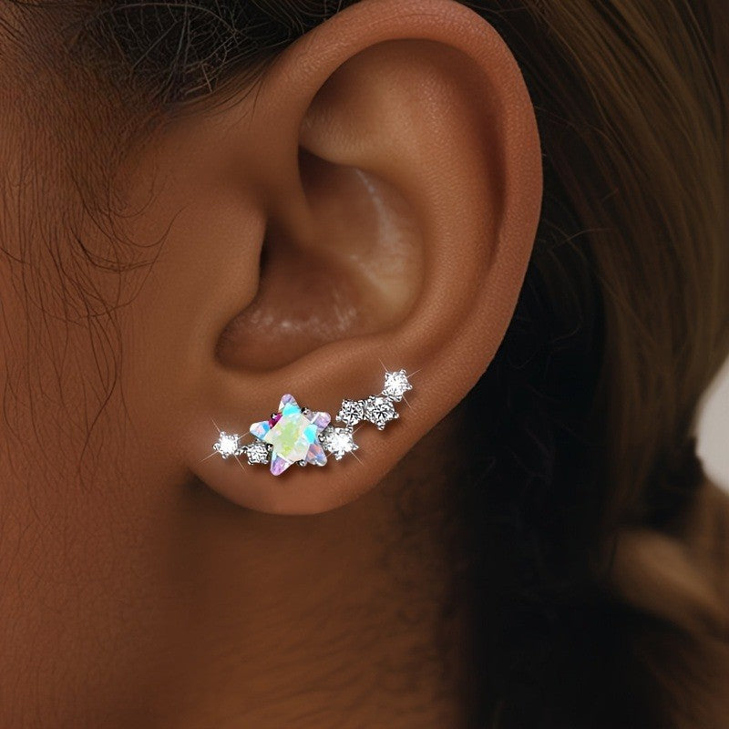 Iridescent Star Cluster Earrings