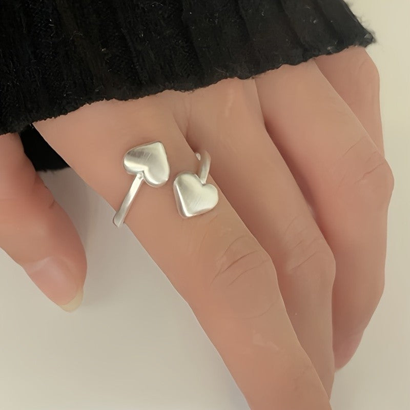Dual Heart Cuff Ring