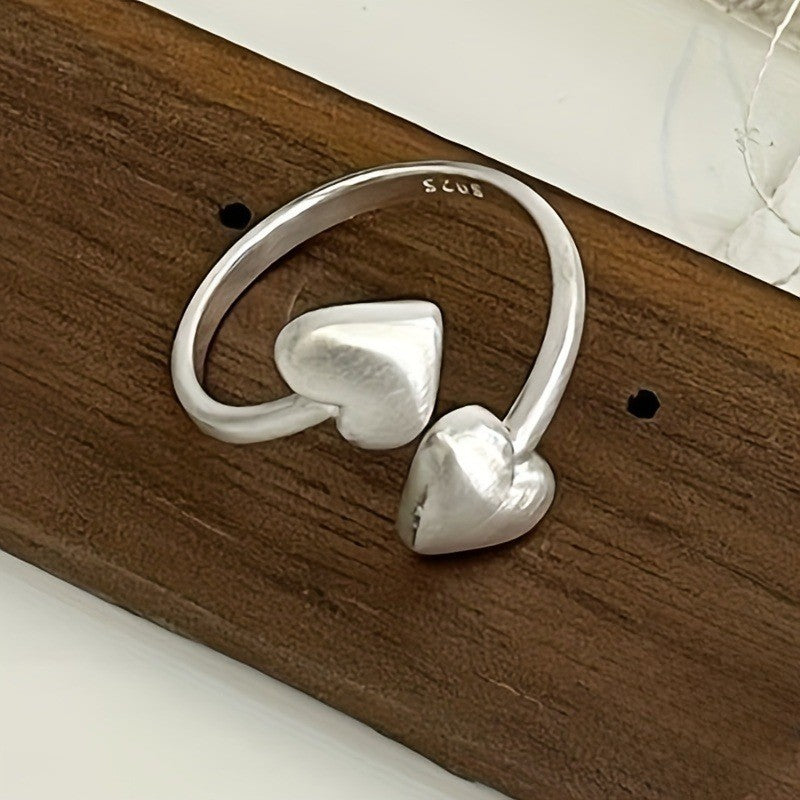 Dual Heart Cuff Ring