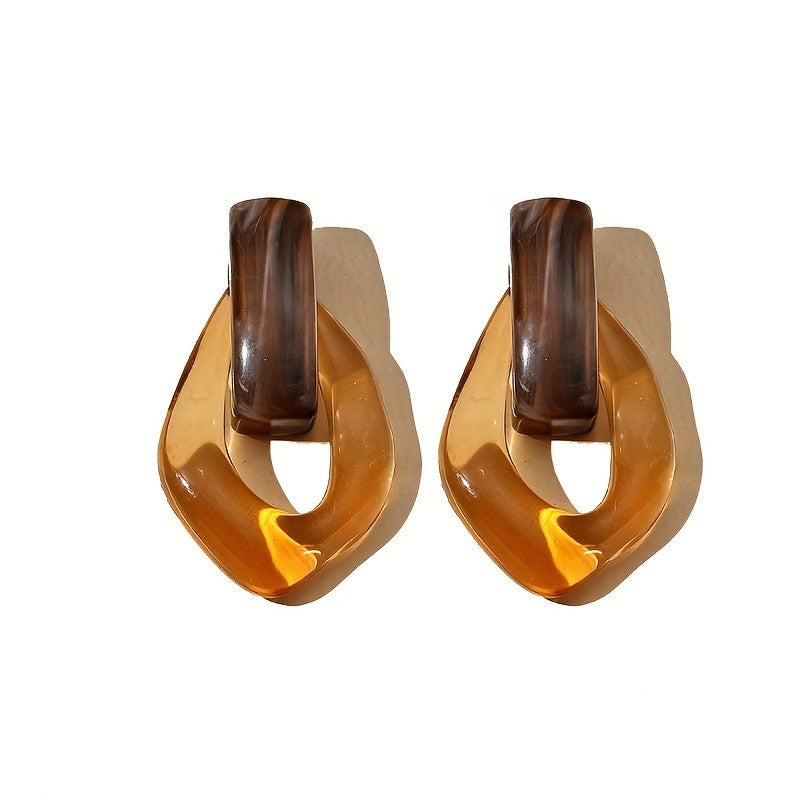 Marbled Teardrop Resin Earrings