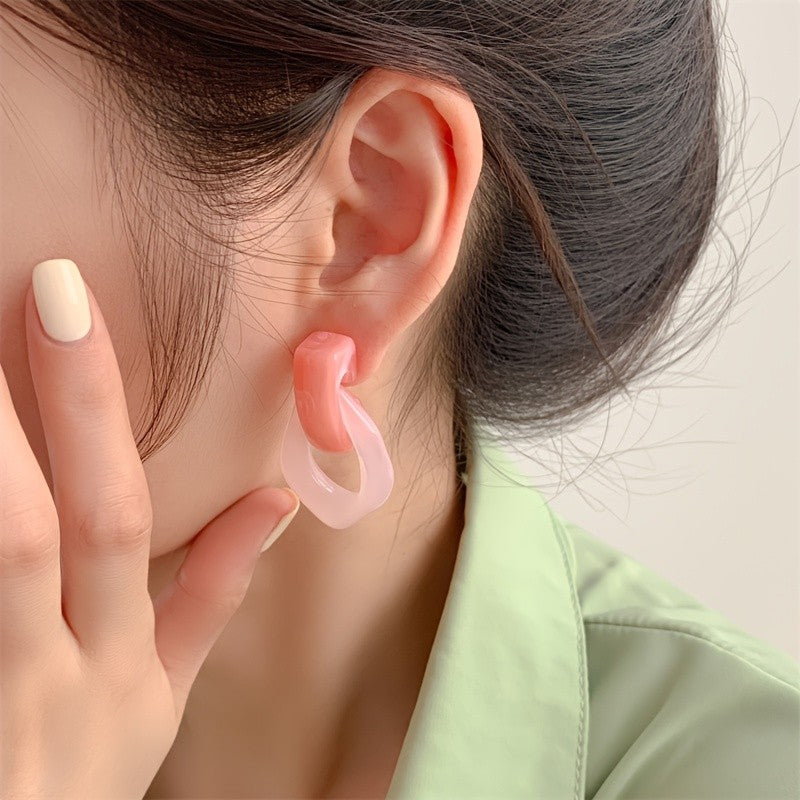 Marbled Teardrop Resin Earrings