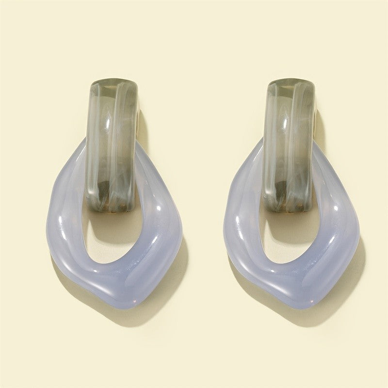 Marbled Teardrop Resin Earrings