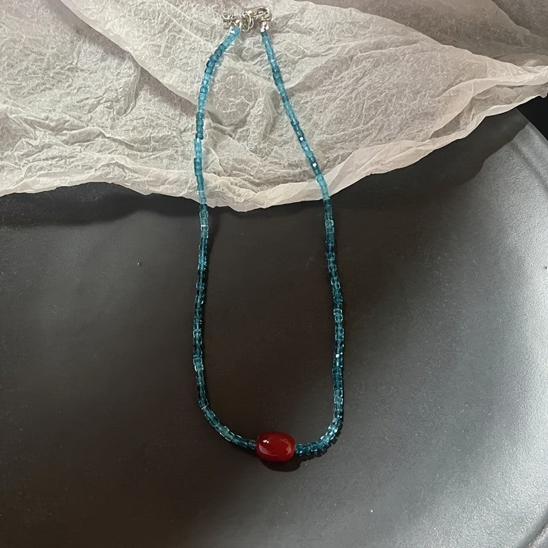 4pc Resin Flower Pendant Necklace Set