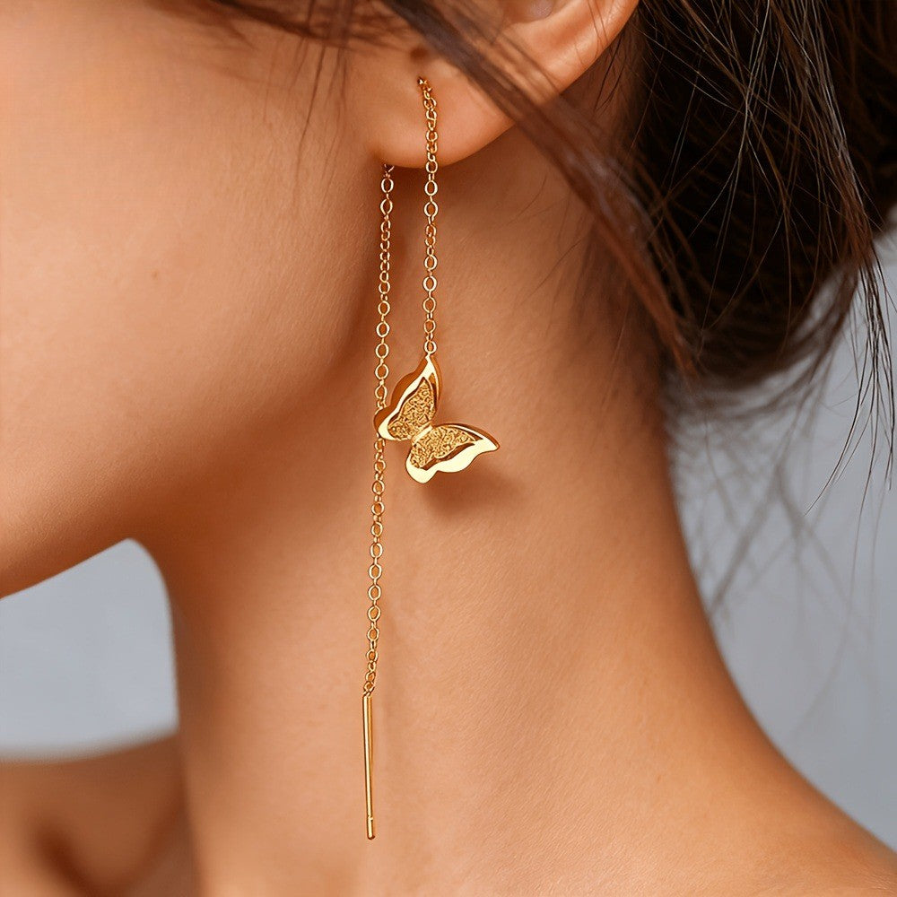 Butterfly Linear Chain Earrings