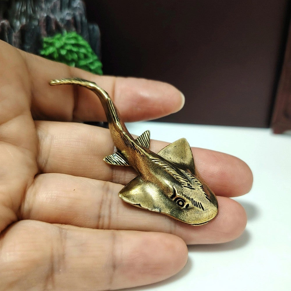 Brass Sturgeon Fish Figurine