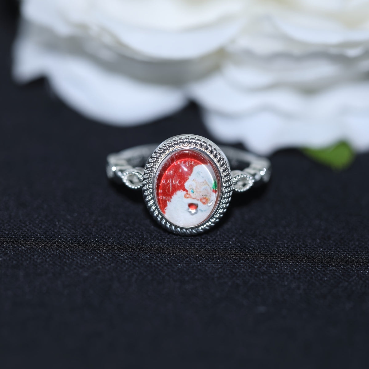 Santa Claus Believe in Magic Oval Ring