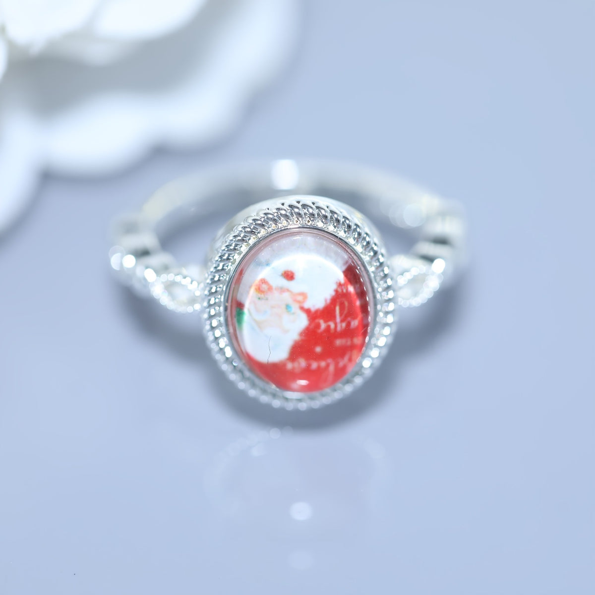Santa Claus Believe in Magic Oval Ring