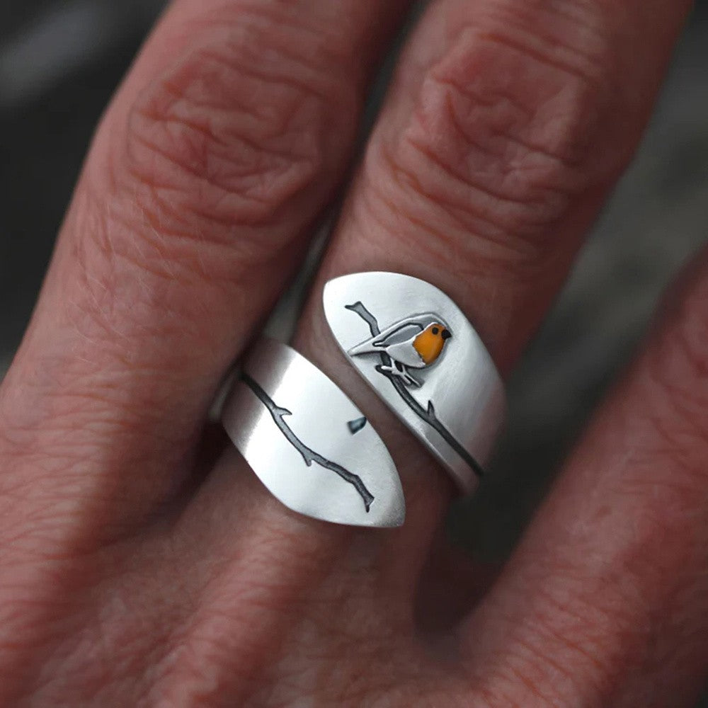 Orange Bird Branch Ring