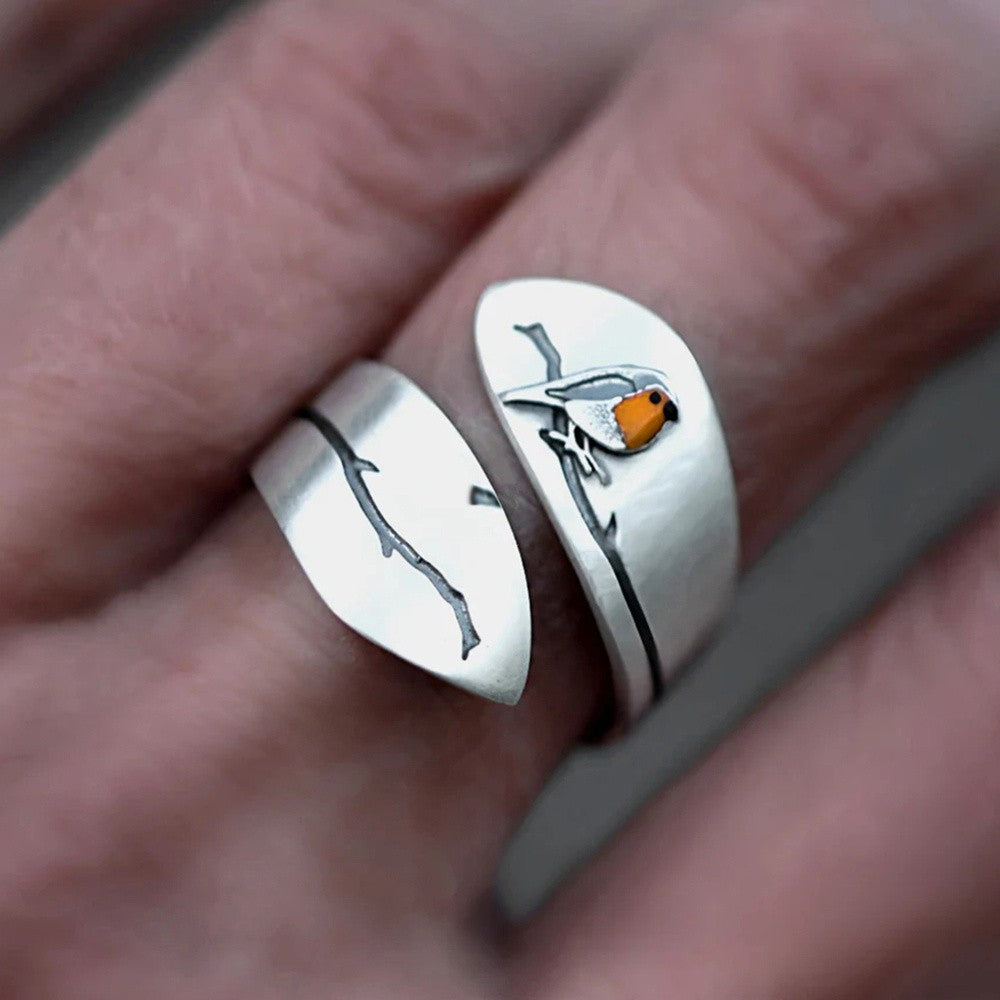 Orange Bird Branch Ring