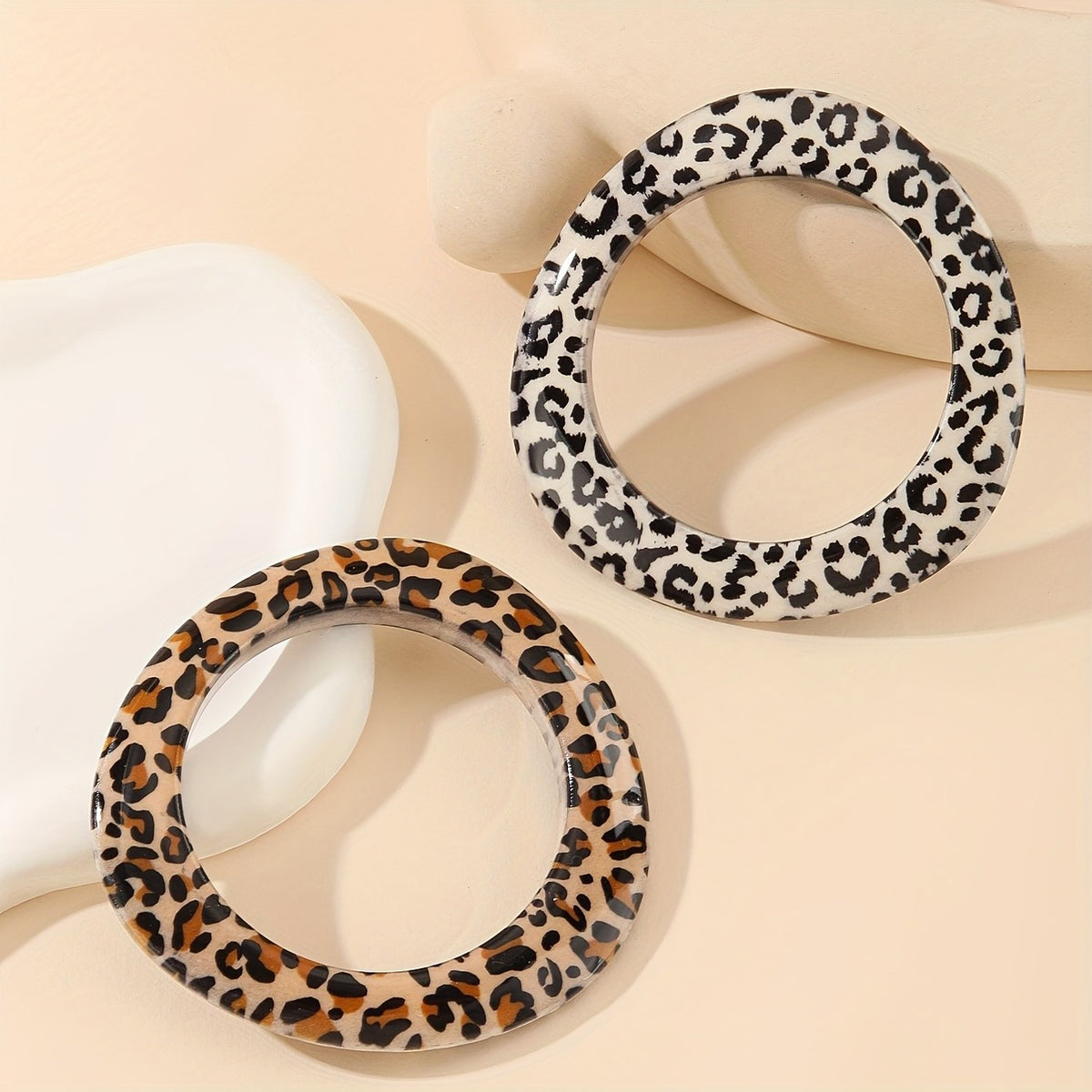 Leopard Print Acrylic Bracelet
