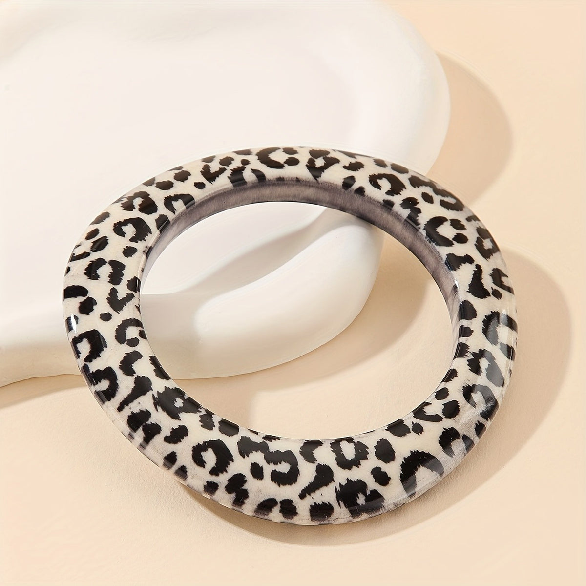 Leopard Print Acrylic Bracelet