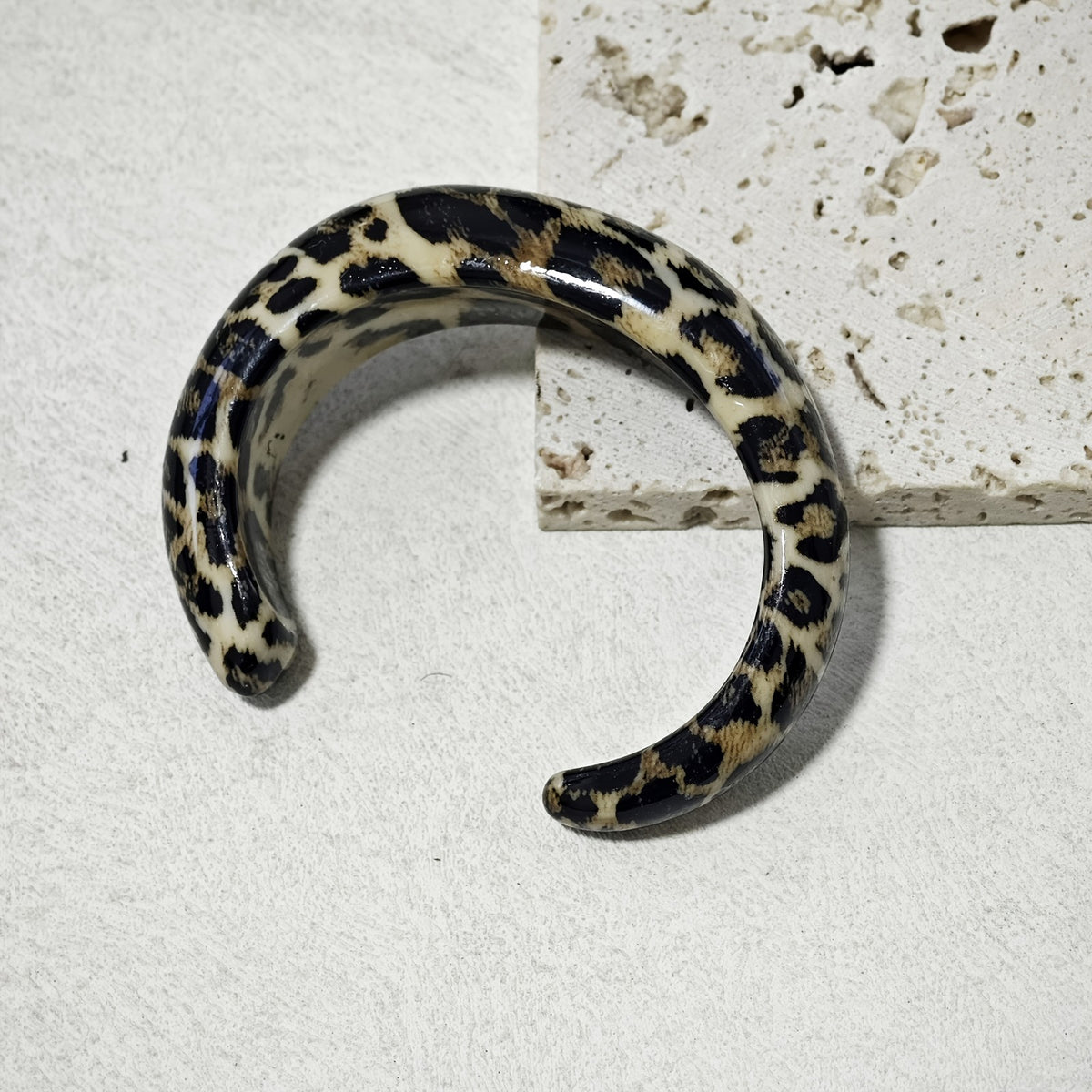 Leopard Print Acrylic Bracelet