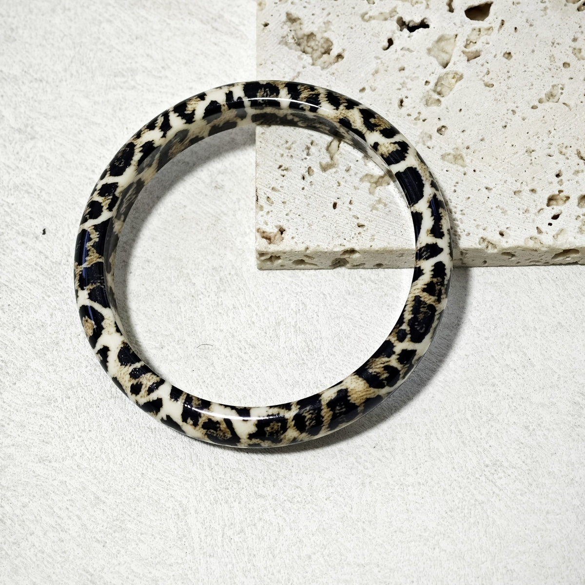 Leopard Print Acrylic Bracelet