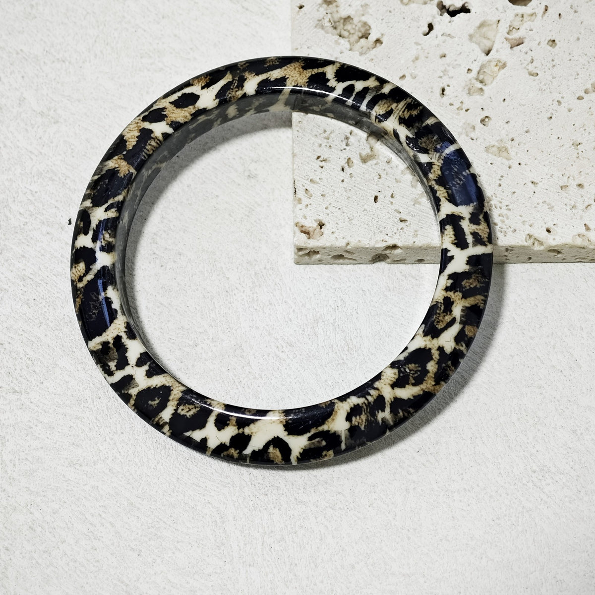 Leopard Print Acrylic Bracelet
