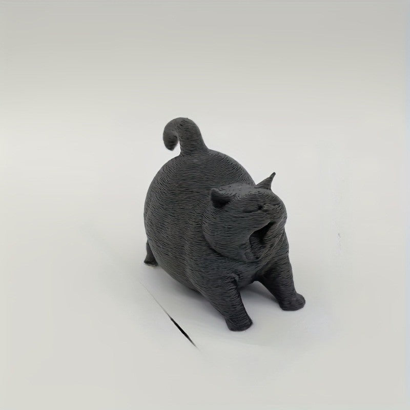 Yawning Cat Figurine