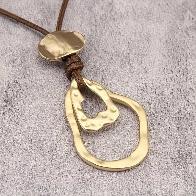 Abstract Hollow Pendant Necklace