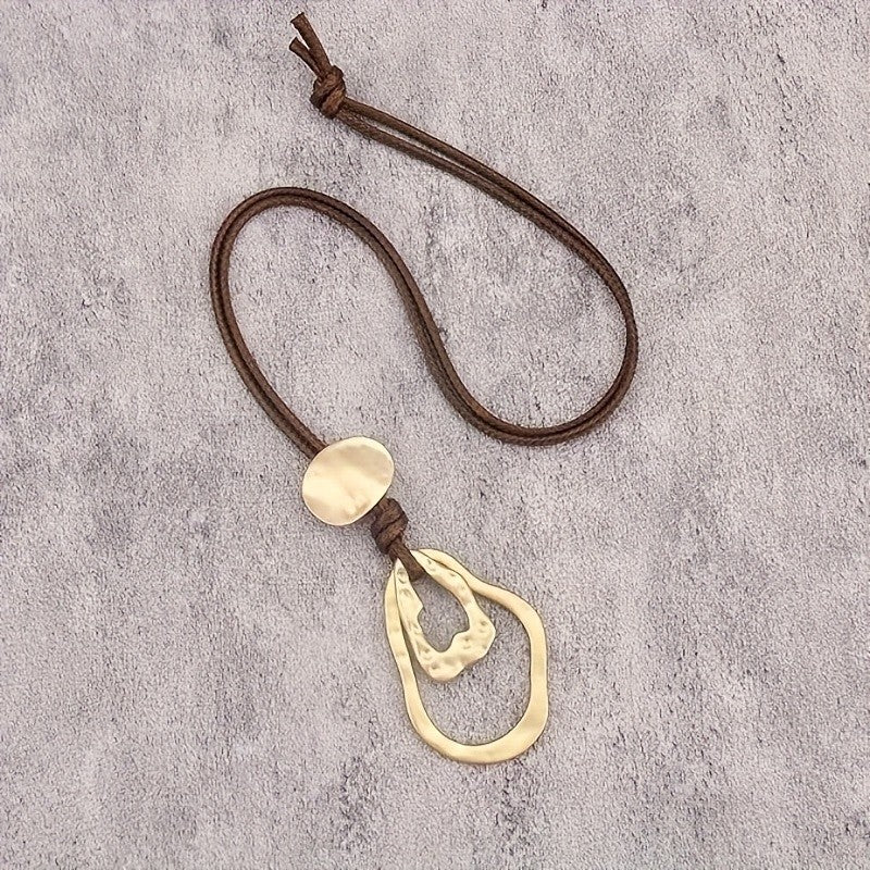 Abstract Hollow Pendant Necklace