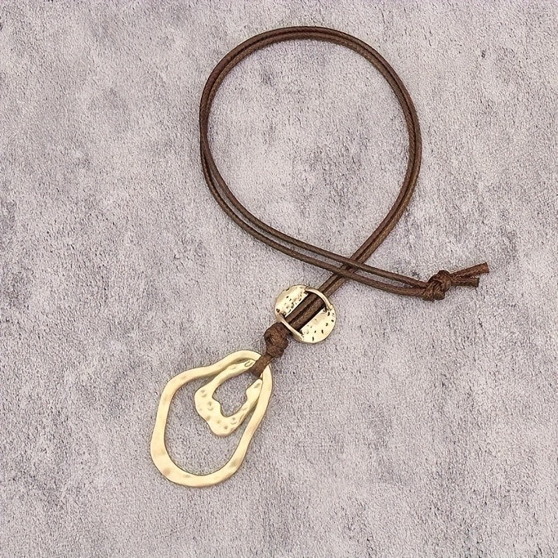 Abstract Hollow Pendant Necklace