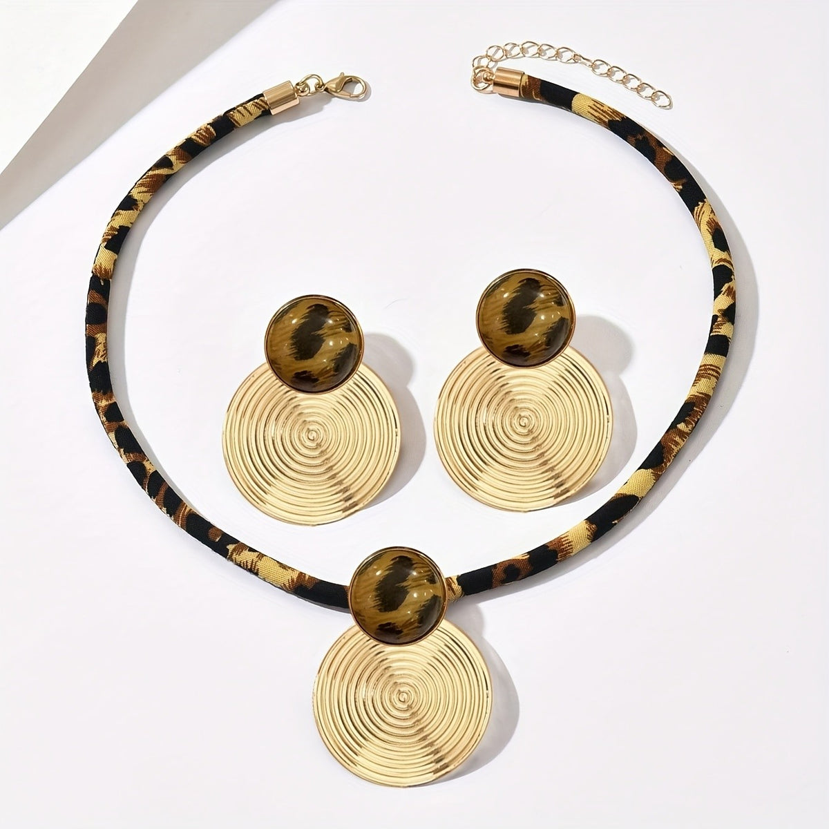 Leopard Spiral Jewelry Set