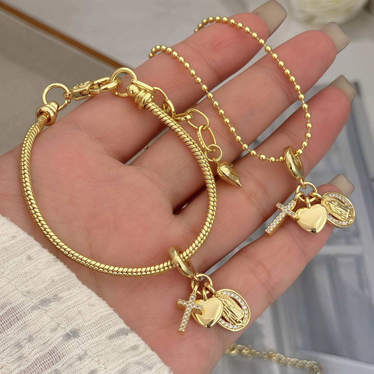 Faith Charm Bead Necklace