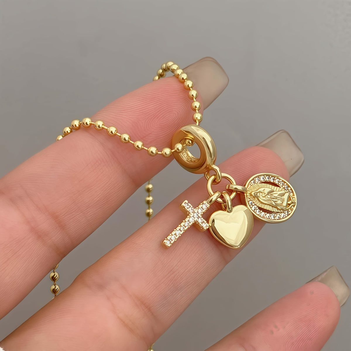 Faith Charm Bead Necklace