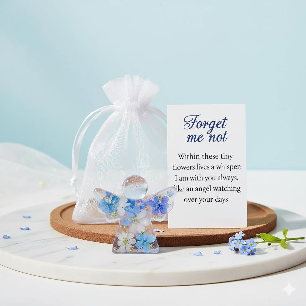 Forget Me Not Angel Acrylic Ornament