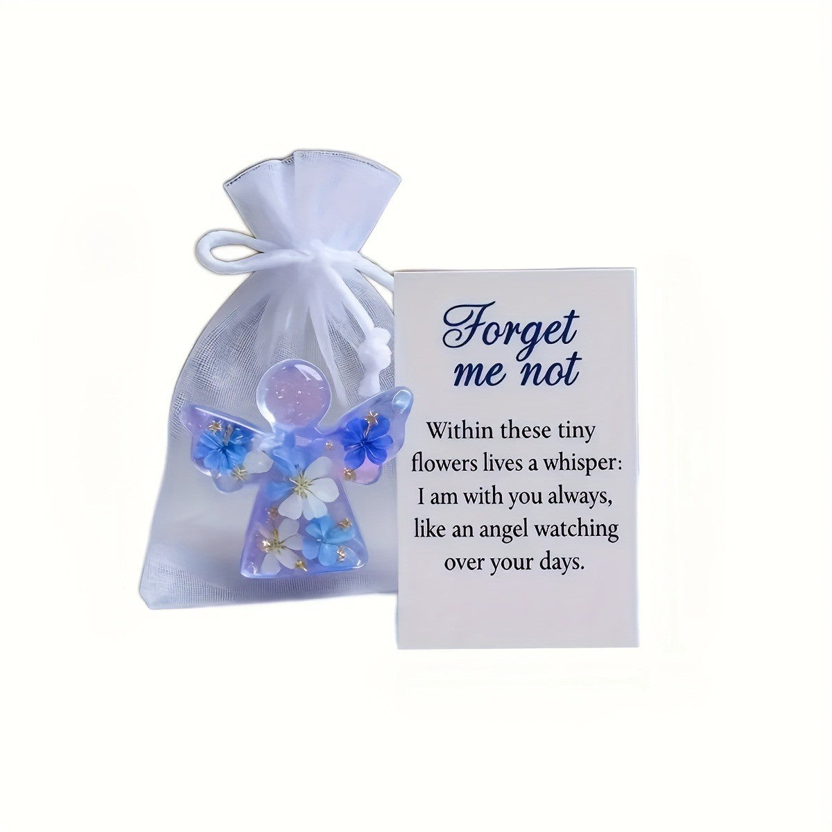 Forget Me Not Angel Acrylic Ornament