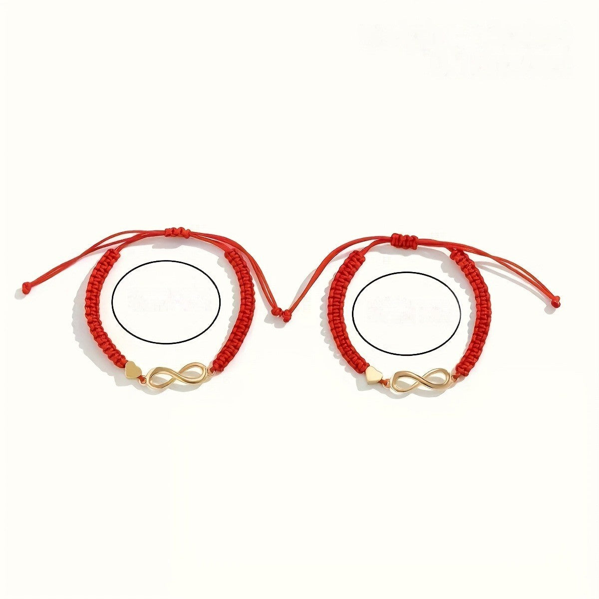 Infinity Heart Braided Bracelet Set