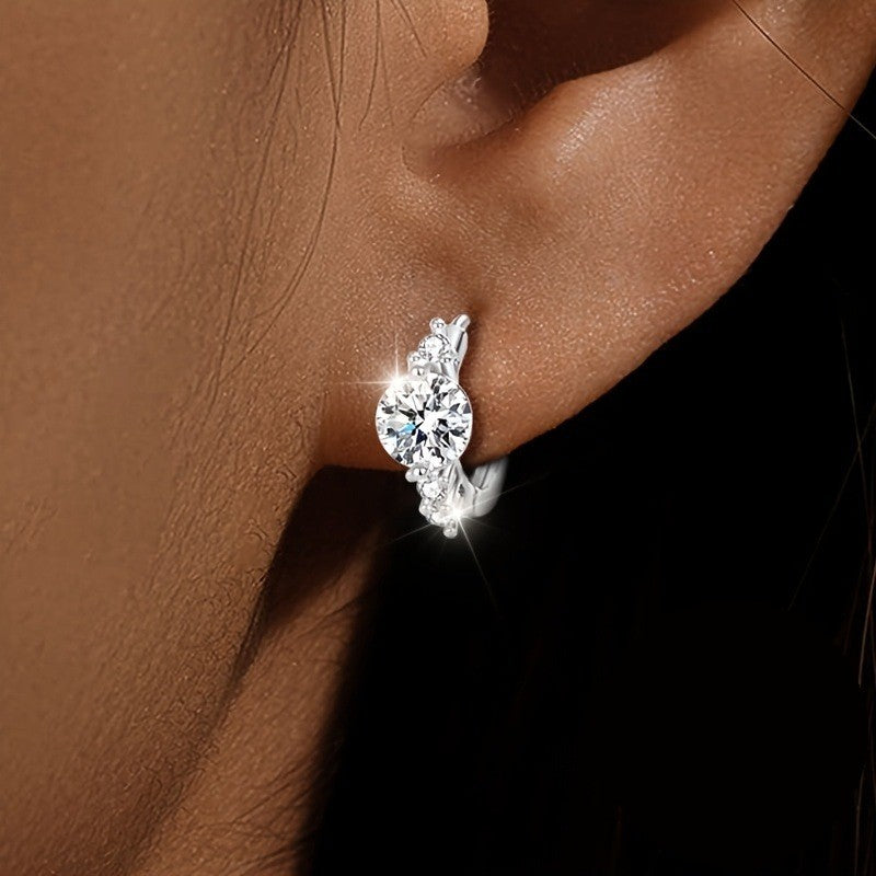 Crystal Vine Hoop Earrings