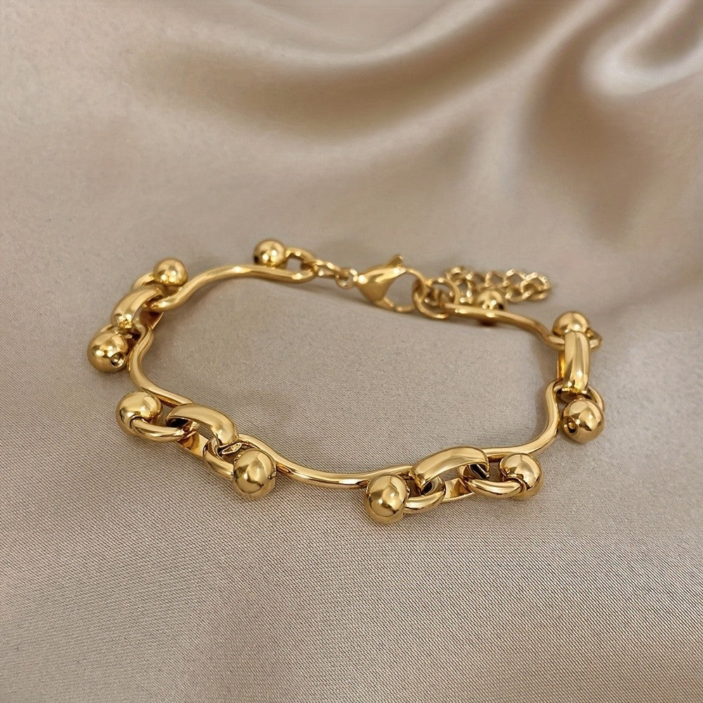 Gold Ball Link Bracelet