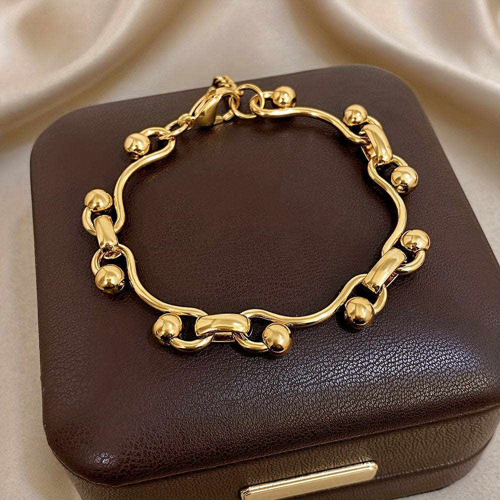 Gold Ball Link Bracelet