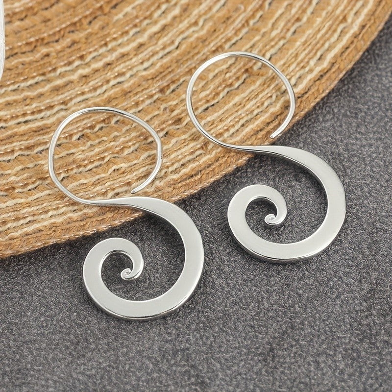 Brushed Spiral Earrings