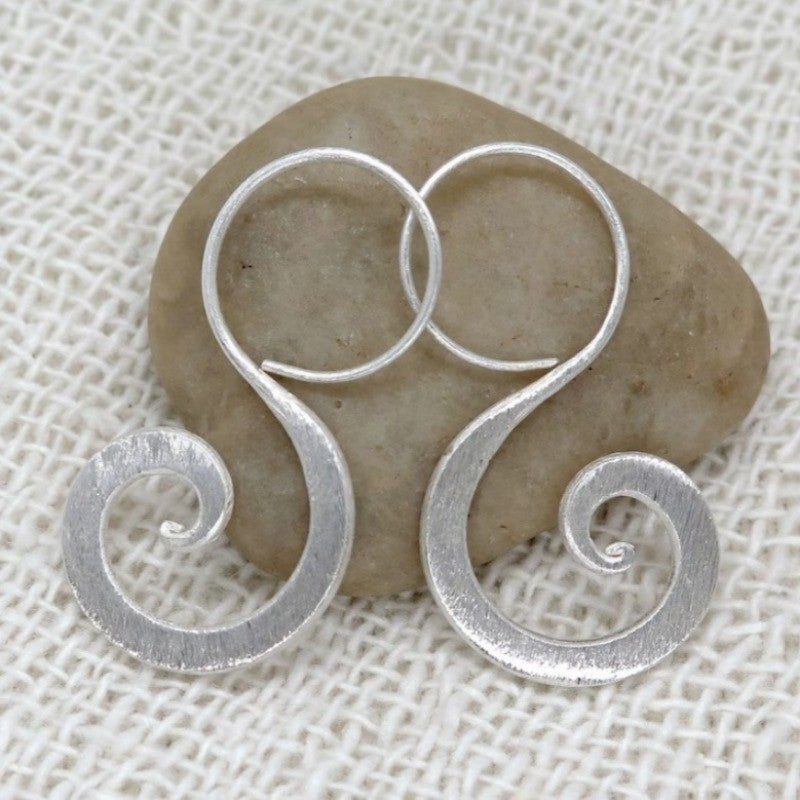 Brushed Spiral Earrings