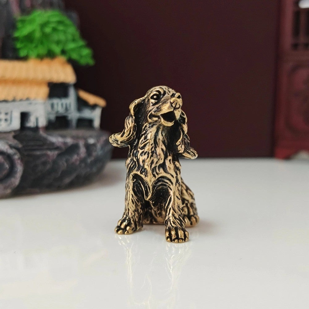 Brass Spaniel Figurine