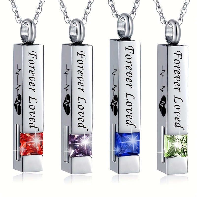 Forever Loved Crystal Bar Necklace