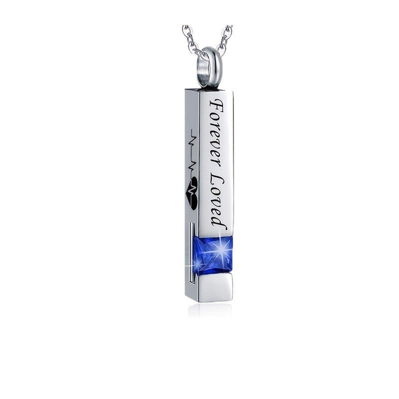 Forever Loved Crystal Bar Necklace