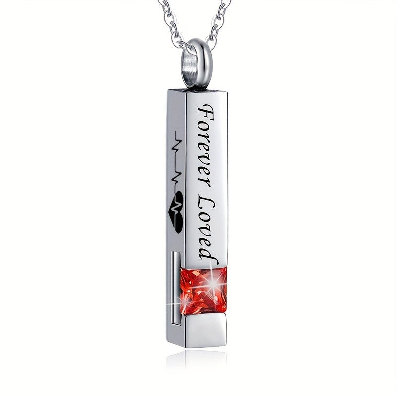 Forever Loved Crystal Bar Necklace