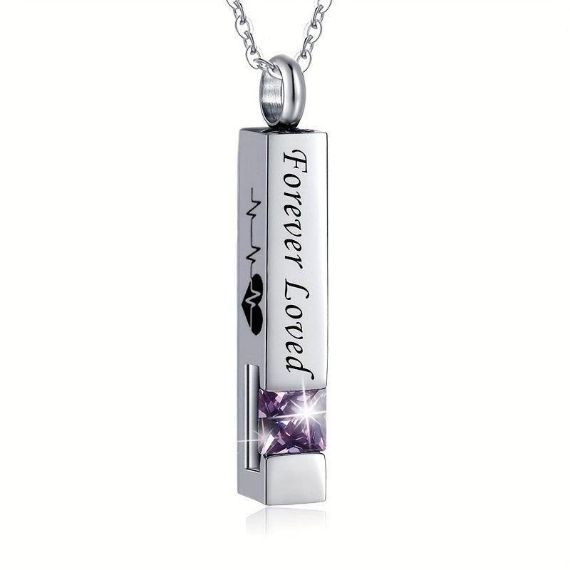 Forever Loved Crystal Bar Necklace