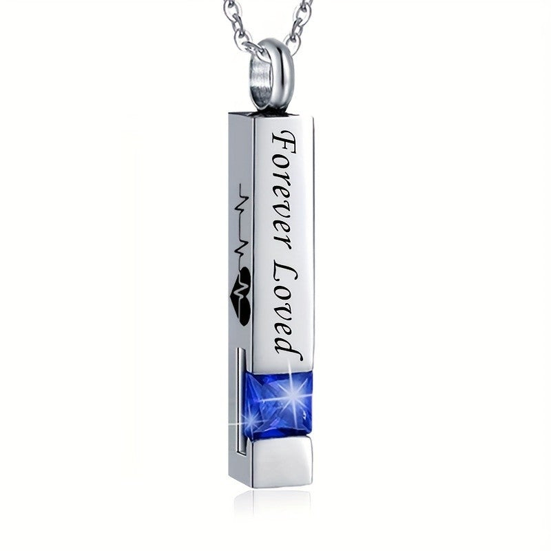 Forever Loved Crystal Bar Necklace