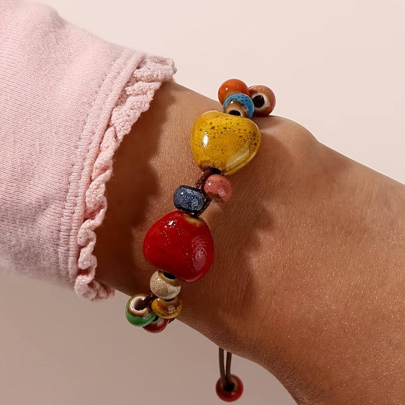 Irregular Ceramic Bead Bracelet