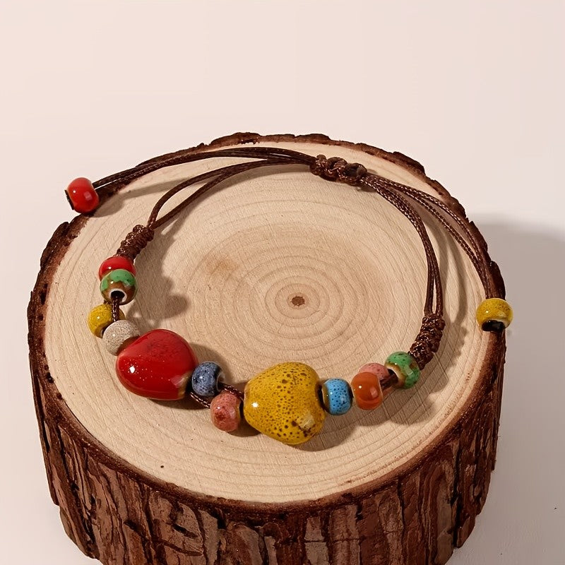 Irregular Ceramic Bead Bracelet